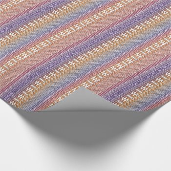 Orange Purple Ombre Geo Aztec Tribal Print Pattern Wrapping Paper by SharonaCreations at Zazzle