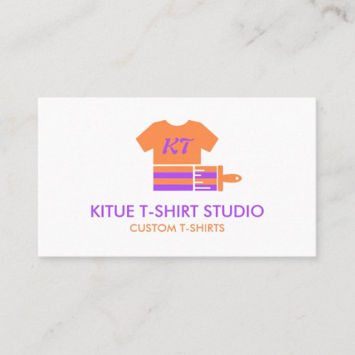 Orange Purple Painter Transfer Clothing Apparels Business Card