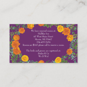 Orange & Purple Plum Peony Rose Wedding Enclosure