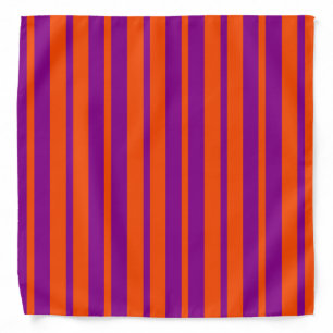 Orange Purple Stylish Stripes Pattern Design  Bandana