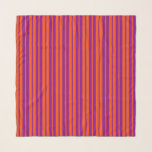 Orange Purple Stylish Stripes Pattern Design  Scarf<br><div class="desc">Vertical Decorative Style Orange and Purple Stripes Seamless Repeat Pattern Design</div>