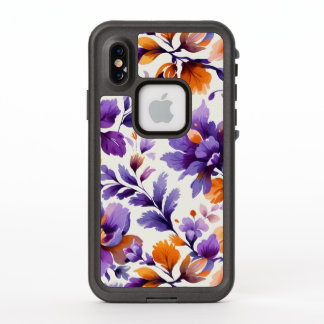 Orange & Purple Watercolor Floral