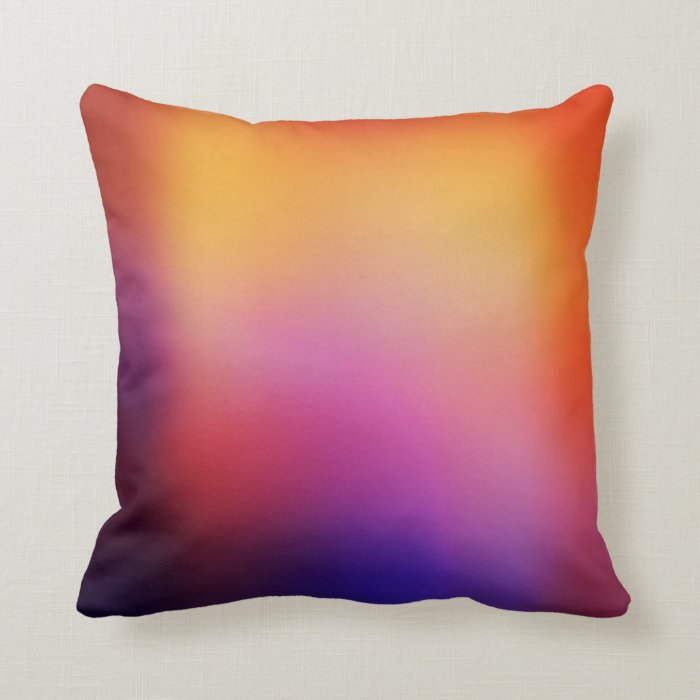 Orange Purple Yellow & Pink Modern Abstract Pillow