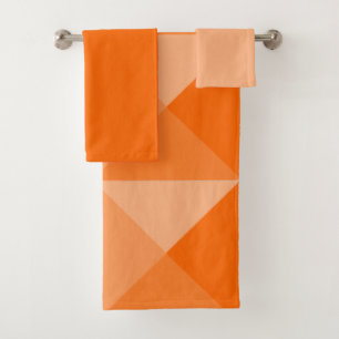 Orange Pyramids  Bath Towel Set