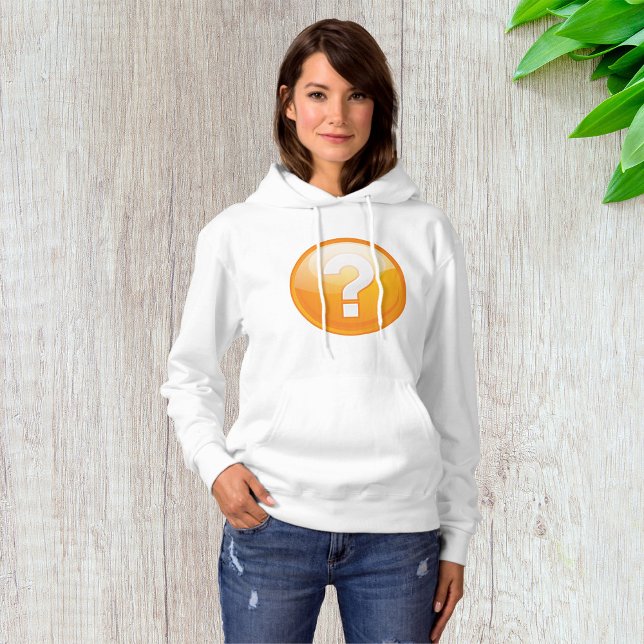Orange Question Mark Bold Modern Symbol Hoodie (Creator Uploaded)