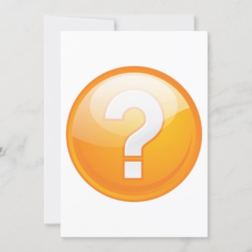 Orange Question Mark Invitations