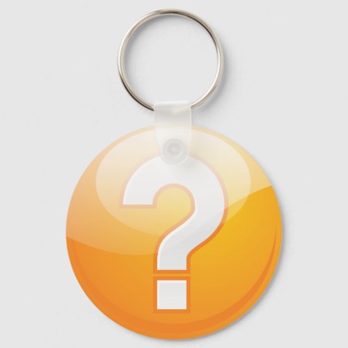 Orange Question Mark Keychain