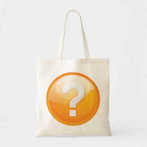 Orange Question Mark Tote Bag