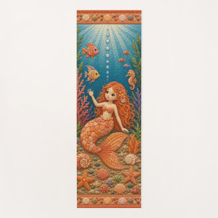 Orange Quilty Mermaid Yoga Mat