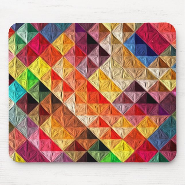 Orange Quilty Mouse Pad (Front)