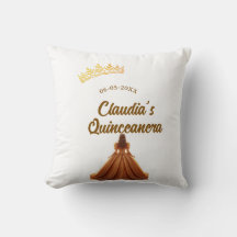 Orange quinceanera princess crown birthday name da