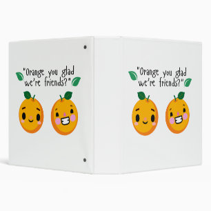ORANGE QUOTE 3 RING BINDER