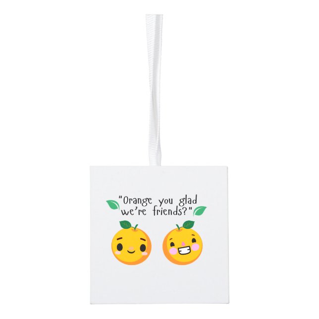ORANGE QUOTE CUBE ORNAMENT (Left)