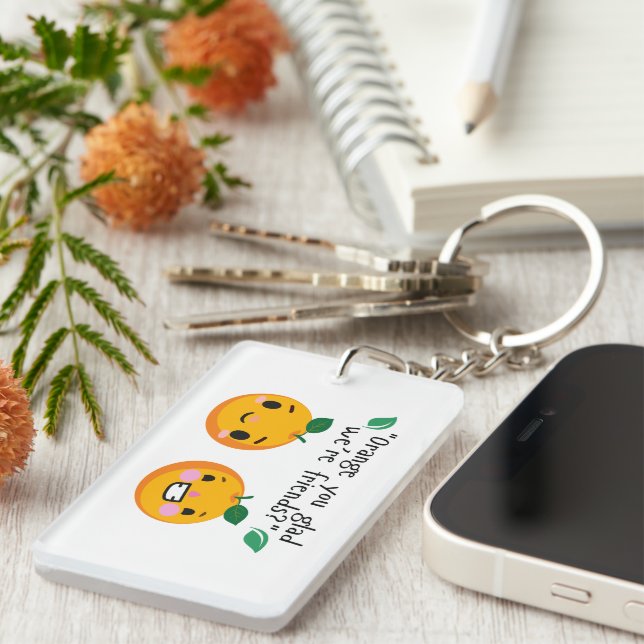 ORANGE QUOTE KEYCHAIN (Front Right)