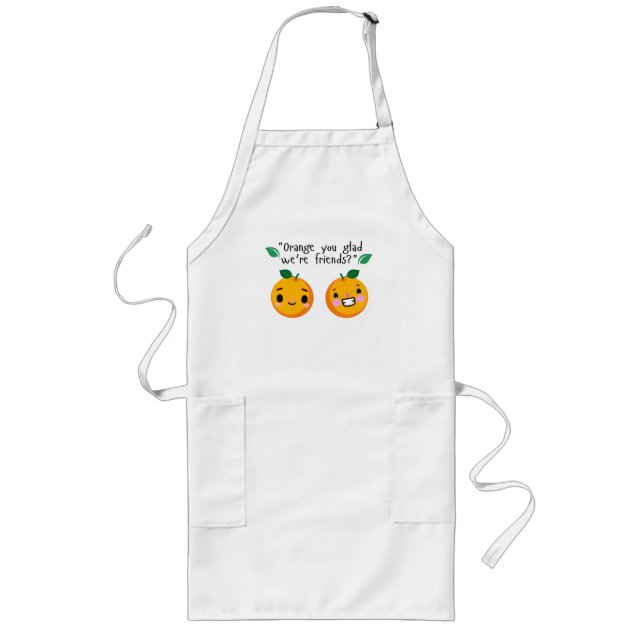 ORANGE QUOTE LONG APRON (Front)