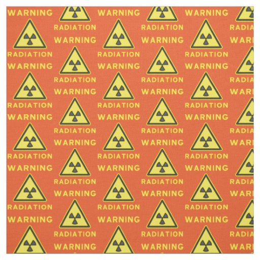 Orange Radiation Warning Fabric