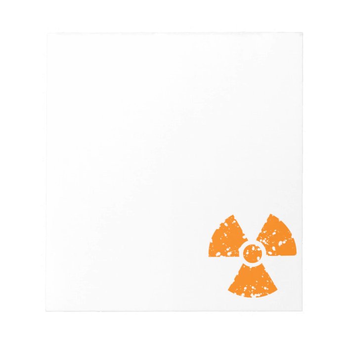 Orange Radioactive Symbol Scratch Pads