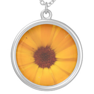 Orange Rain Daisy Necklace