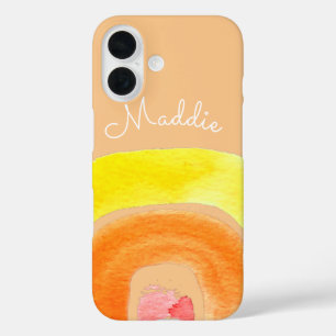 Orange Rainbow love watercolor iPhone 16 Case
