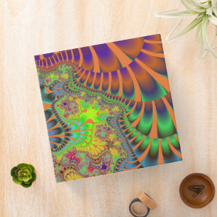 Orange Rainbow Melt 3 Ring Binder