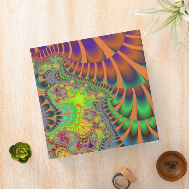 Orange Rainbow Melt 3 Ring Binder (In Situ)