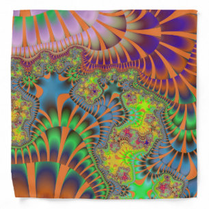Orange Rainbow Melt Bandana