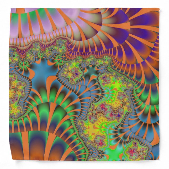 Orange Rainbow Melt Bandana (Front)