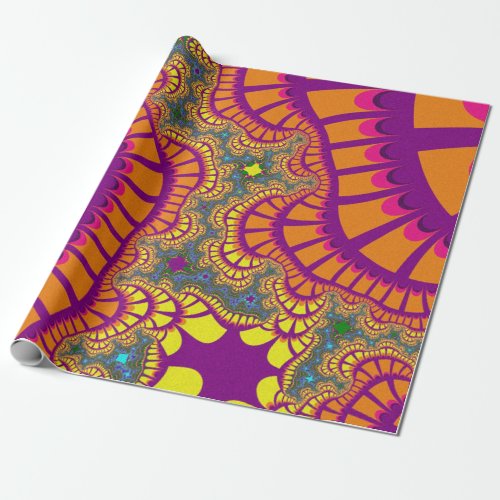 Orange Rainbow Remix Wrapping Paper