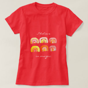 Orange rainbow retro inspiration quote T-Shirt