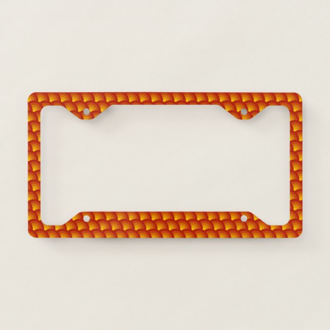 Orange Rainbows License Plate Frame (Front)