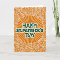 Orange Rays Happy Day Card