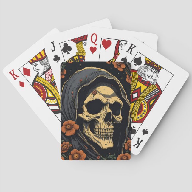 Orange Reaper Poker Cards (Back)