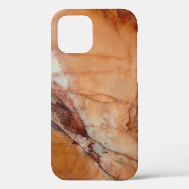 Orange Red and White Veined Case-Mate iPhone Case (Back)