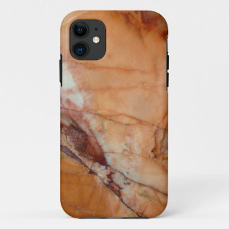 Orange Red and White Veined Marble Case-Mate iPhon iPhone 11 Case