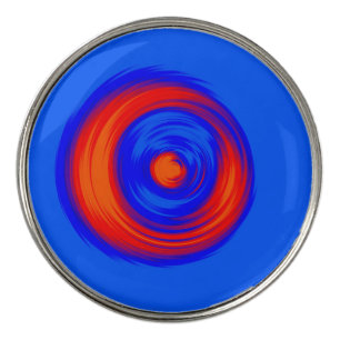 Orange Red Blue Golf Ball Marker