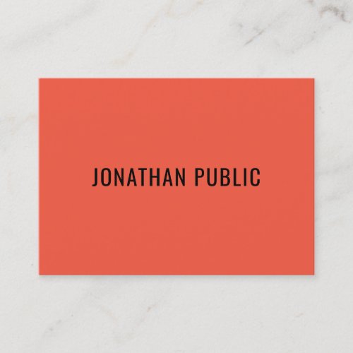 Orange Red Blue Trendy Modern Simple Template Business Card