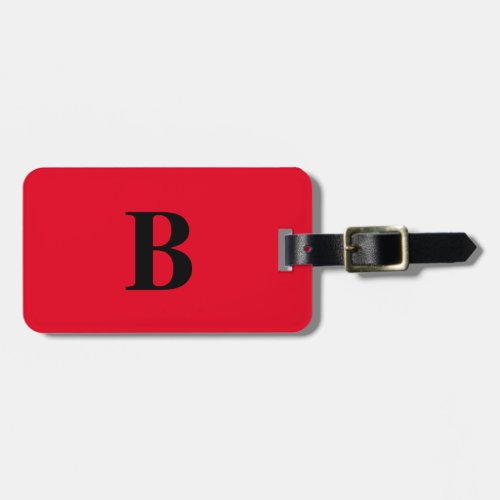 Orange Red Bright Colorful Monogram Name Custom Luggage Tag