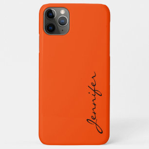 Orange-red color background iPhone 11 pro max case