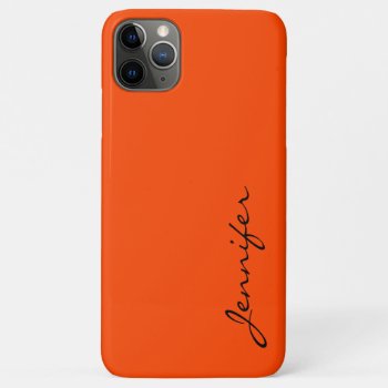 Orange-red Color Background Iphone 11 Pro Max Case by NhanNgo at Zazzle