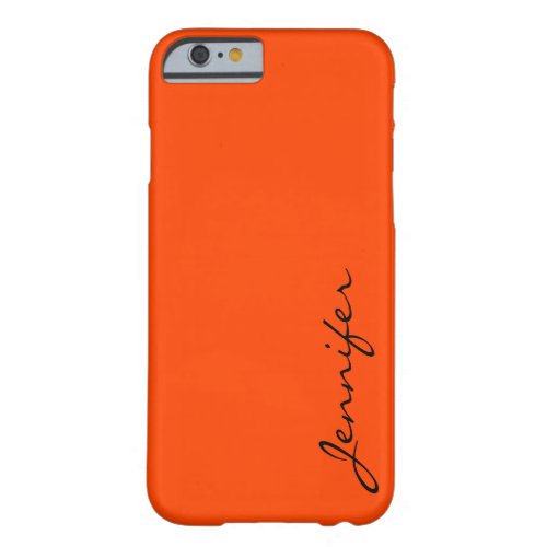 Orange_red color background barely there iPhone 6 case