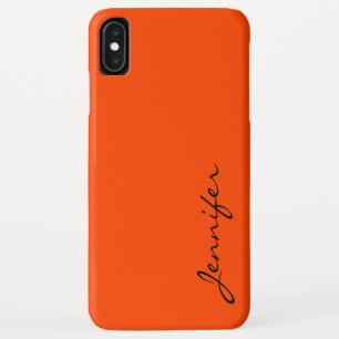 Orange-red color background iPhone XS max case