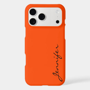 Orange-red color background iPhone 17 pro max case