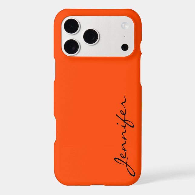 Orange-red color background iphone case (Back)