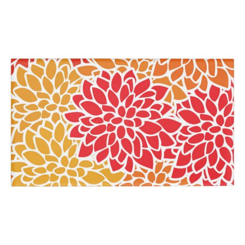 Orange Red Colorful Vintage 60s Flower Name Tag