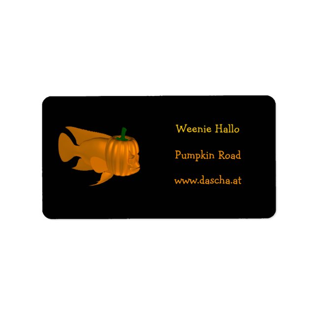 Orange Red Devil Cichlid Label (Front)