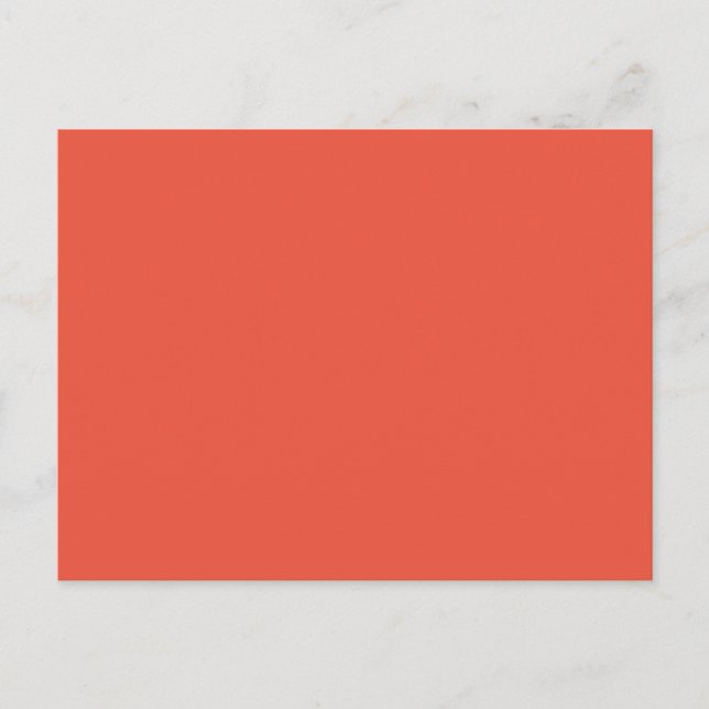 Orange Red #EC553E, Pale Copper Announcement Postcard (Front)