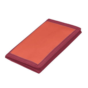 Orange Red #EC553E, Pale Copper Trifold Wallet