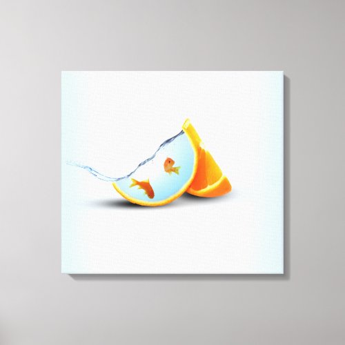 Orange  Red Fish Stretched Canvas Print