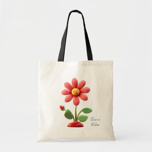 Orange Red Flowers Tote Bag