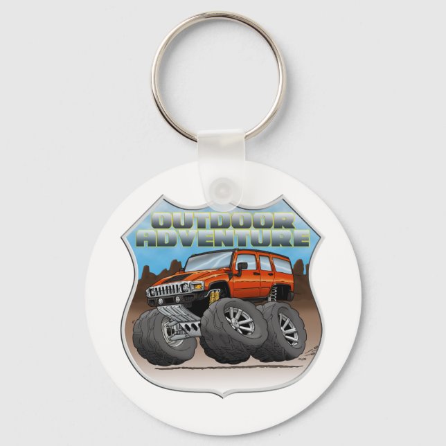 Orange_Red_H2.png Keychain (Front)